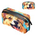 thumbnail image 1 of Corgi USB Organizer Oxford Cloth Waterproof Electronic Gadget Storage Bag 5.9x9.44x3.14 in Hard Drive Case Portable Small Box Cell Phone Charger Cord Organizer, 1 of 6