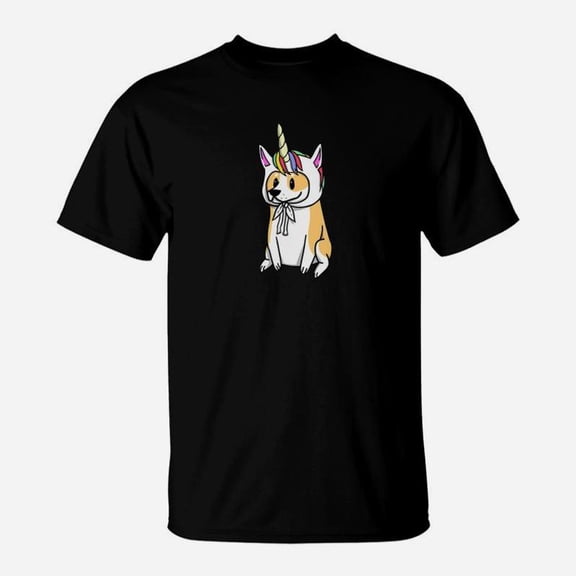 Corgi Unicorn Hat Funny Dog Gift Premium TShirt