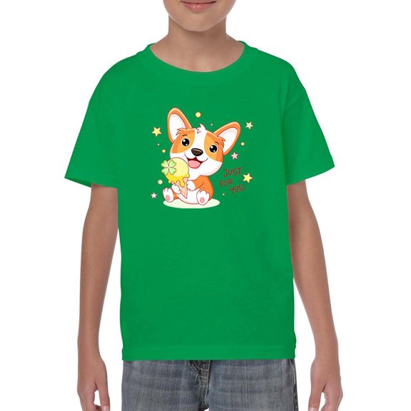 Corgi W Ice Cream T-Shirt Juniors -Image by Shutterstock,  Medium