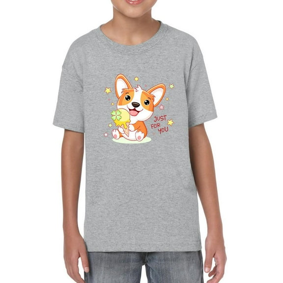 Corgi W Ice Cream T-Shirt Juniors -Image by Shutterstock,  Medium