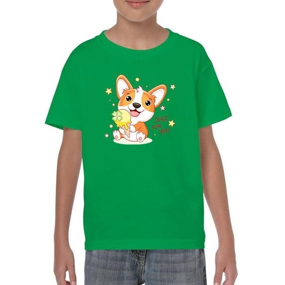 Corgi W Ice Cream T-Shirt Juniors -Image by Shutterstock, Small