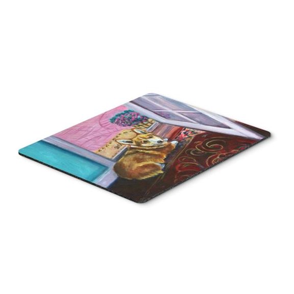 Corgi Watching From the Door Mouse Pad, Hot Pad or Trivet