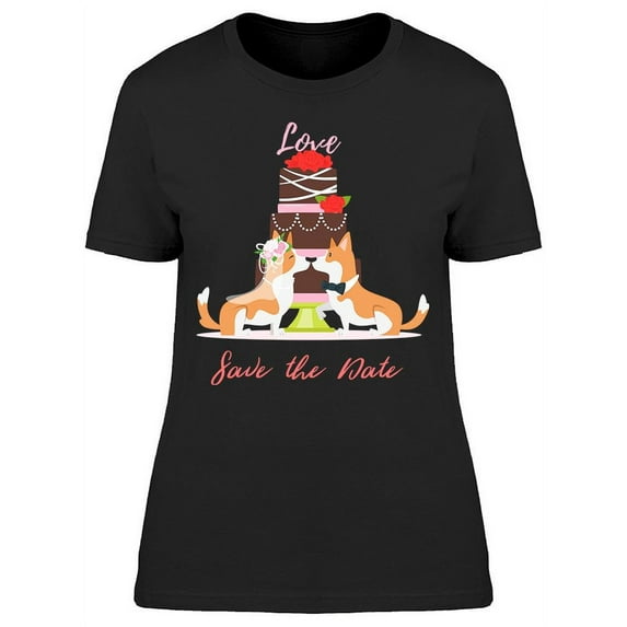 Corgi Wedding Cake T-Shirt Women -Image by Shutterstock, Female 3X-Large