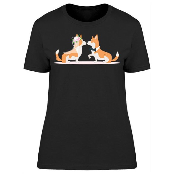 Corgi Wedding T-Shirt Women -Image by Shutterstock, Female Large
