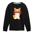 thumbnail image 1 of Corgi With Bone  - Toddler And Youth Long Sleeve Graphic T-Shirt, 1 of 6