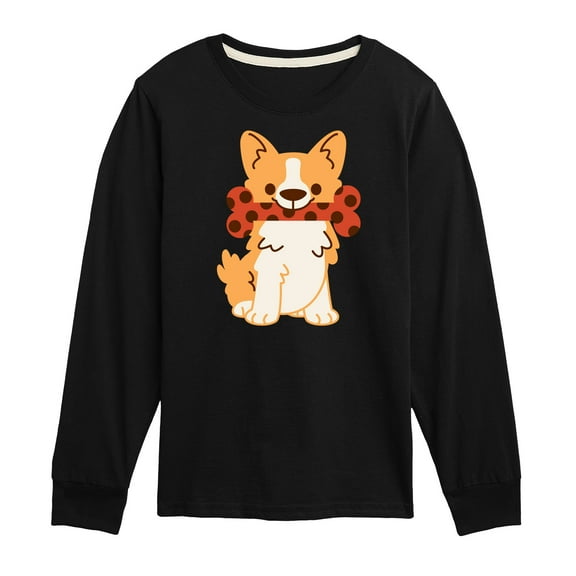 Corgi With Bone  - Toddler And Youth Long Sleeve Graphic T-Shirt