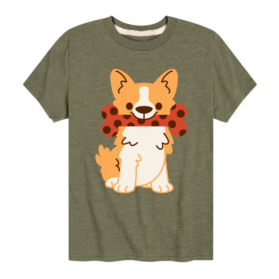 Corgi With Bone - Toddler And Youth Short Sleeve Graphic T-Shirt
