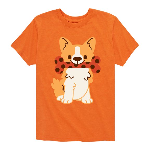 Corgi With Bone  - Toddler And Youth Short Sleeve Graphic T-Shirt