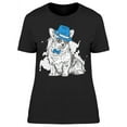 thumbnail image 1 of Corgi With Bow Tie And Fedora T-Shirt Women -Image by Shutterstock, Female XX-Large, 1 of 2