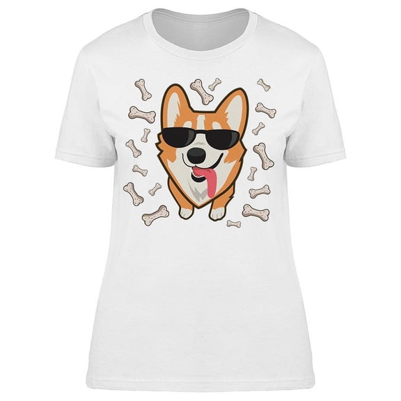 Corgi With Cool Sunglasses T-Shirt Women -Image by Shutterstock, Female Small