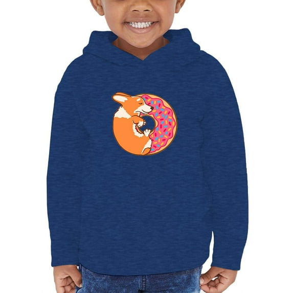 Corgi With Donut And Sprinkles Hoodie Toddler -Image by Shutterstock, 2 Toddler