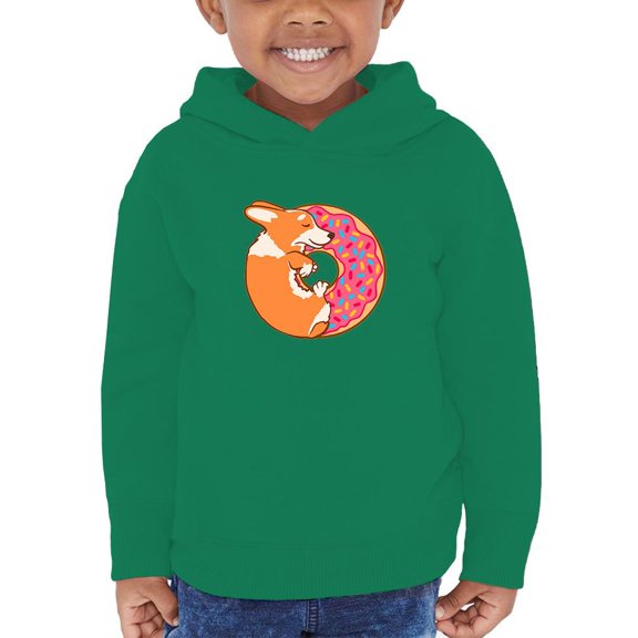 Corgi With Donut And Sprinkles Hoodie Toddler -Image by Shutterstock, 4 Toddler