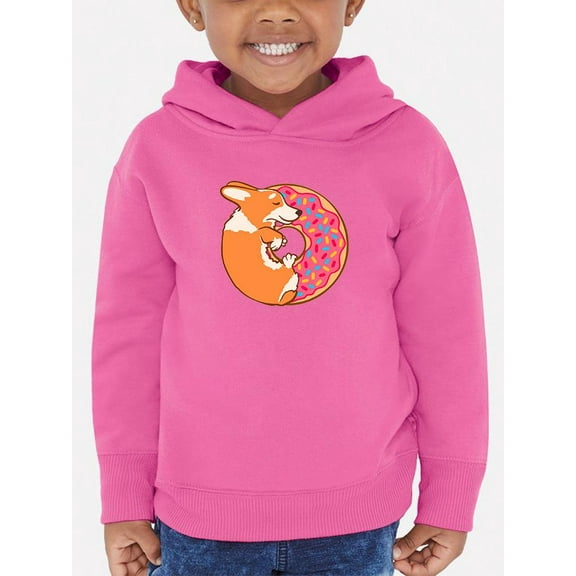Corgi With Donut And Sprinkles Hoodie Toddler -Image by Shutterstock, 4 Toddler