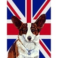 thumbnail image 1 of Corgi With English Union Jack British Flag Flag Garden Size, 1 of 1
