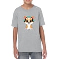 thumbnail image 1 of Corgi With Headsets T-Shirt Juniors -Image by Shutterstock,  Medium, 1 of 4