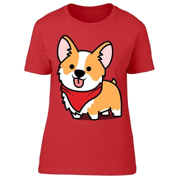 Corgi With His Tongue Out T-Shirt Women -Image by Shutterstock, Female 3X-Large