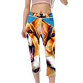 Women Leggings High Waist Capris Not SeeThrough Printed Yoga