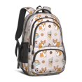 thumbnail image 1 of Corgi and Coffee Beige Pattern Cute School Backpack Bag with Padded Back and Adjustable Shoulder Straps 16.9 X 12.6 X 5.9 Inches, 1 of 5
