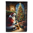 thumbnail image 1 of Corgi and Santa Claus Garden Flag, 1 of 5