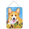 thumbnail image 1 of Corgi in Summer Flowers Wall or Door Hanging Prints, 1 of 2