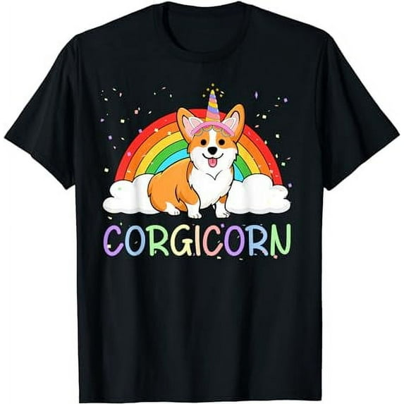 Corgicorn Unicorn Rainbow Corgi Cute Funny Galaxy For Kids T-Shirt