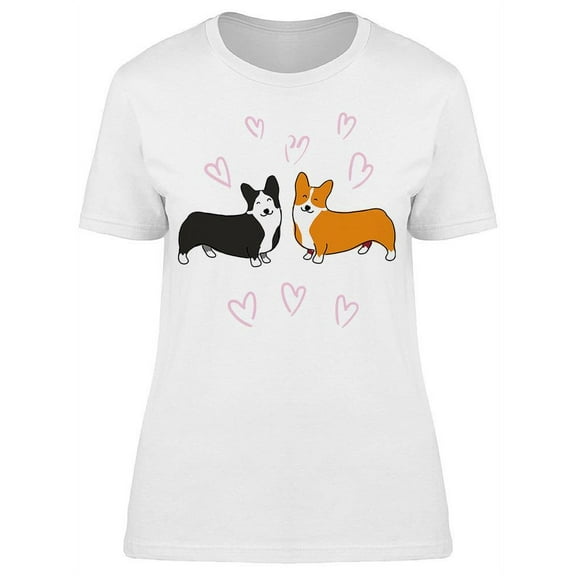 Corgis And Hearts T-Shirt Women -Image by Shutterstock, Female XX-Large