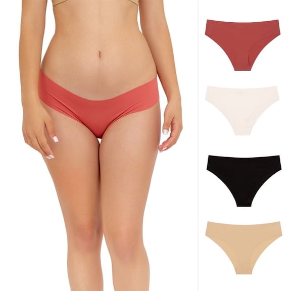 Coriett Comfy Seamless Women's Panties, Comfortable Soft Breathable Underwear 4-Pack