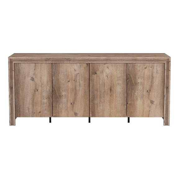Corin Contemporary 60" Sideboard in Brown (4-Door)