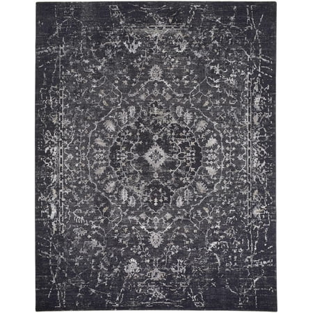 BoutiqueRugs Corina Traditional Area Rug - Black, Gray, Medium Gray - 2' x 2'11"
