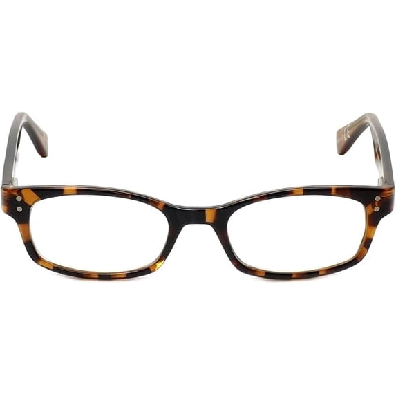 Corinne McCormack Designer Reading Glasses Channing – Full Frame Amber-Tortoise, 1.5x Magnification