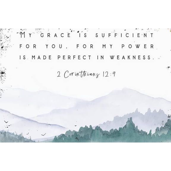 Corinthians 12 9 Decor Bible Verse Wall Art My Grace Is Sufficient for You Christ Farmhouse Nursery Scripture Christian Signs Decorations for Bedroom poster