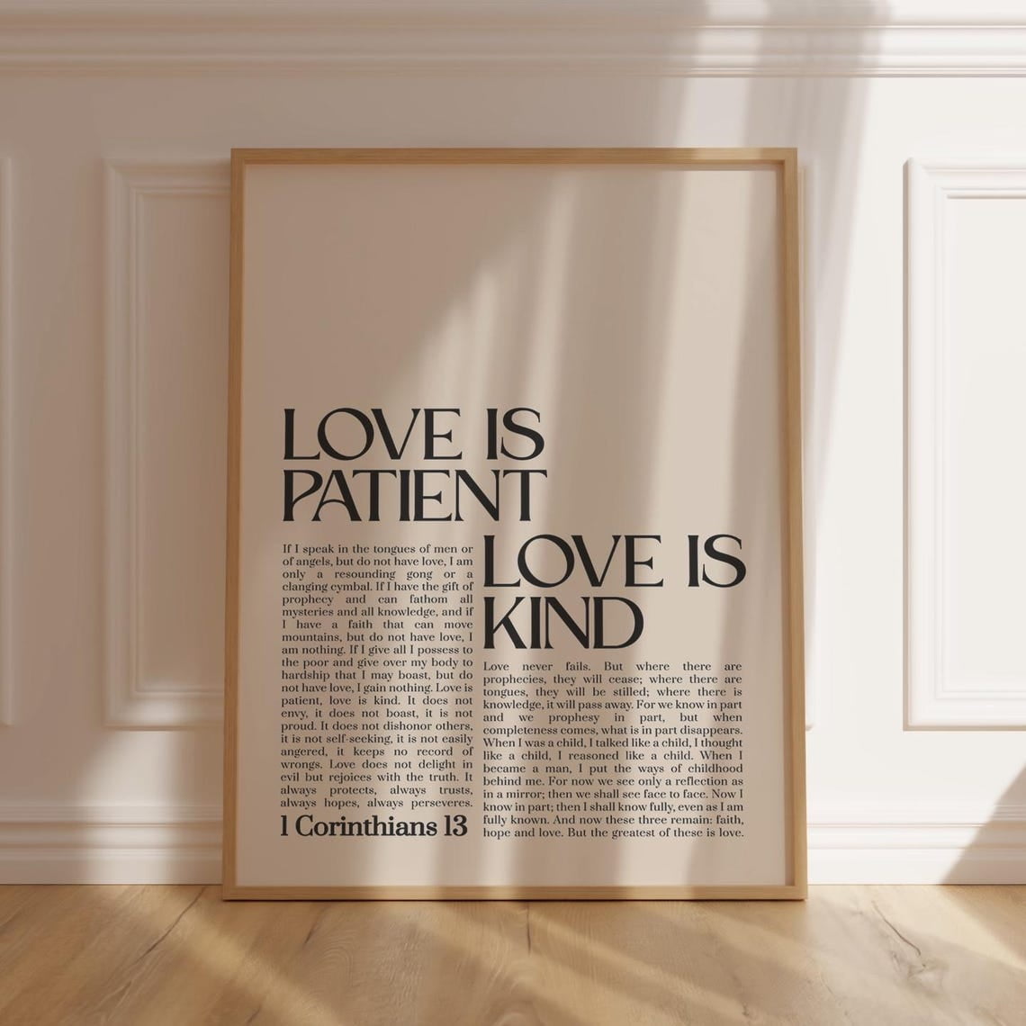 Simple Post Es Corinthians 13 Love Scripture Poster, Poster Only - Walmart.com