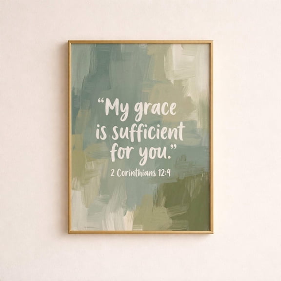 Corinthians Bible Verse Art Sage Green Scripture Wall Decor Home Room Interior Decorative