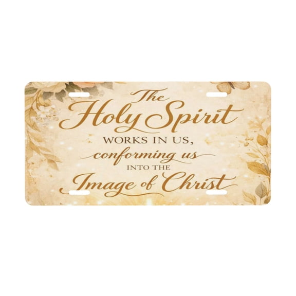Corinthians Romans Galatians Butterfly Christian Cross License Plate, Front Car Plate with 4 Holes 6 x 12 Inch