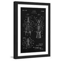 "Cork 1928 Black Paper" Framed Painting Print