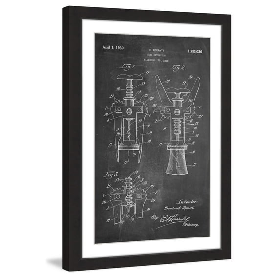 "Cork 1928 Chalk" Framed Painting Print