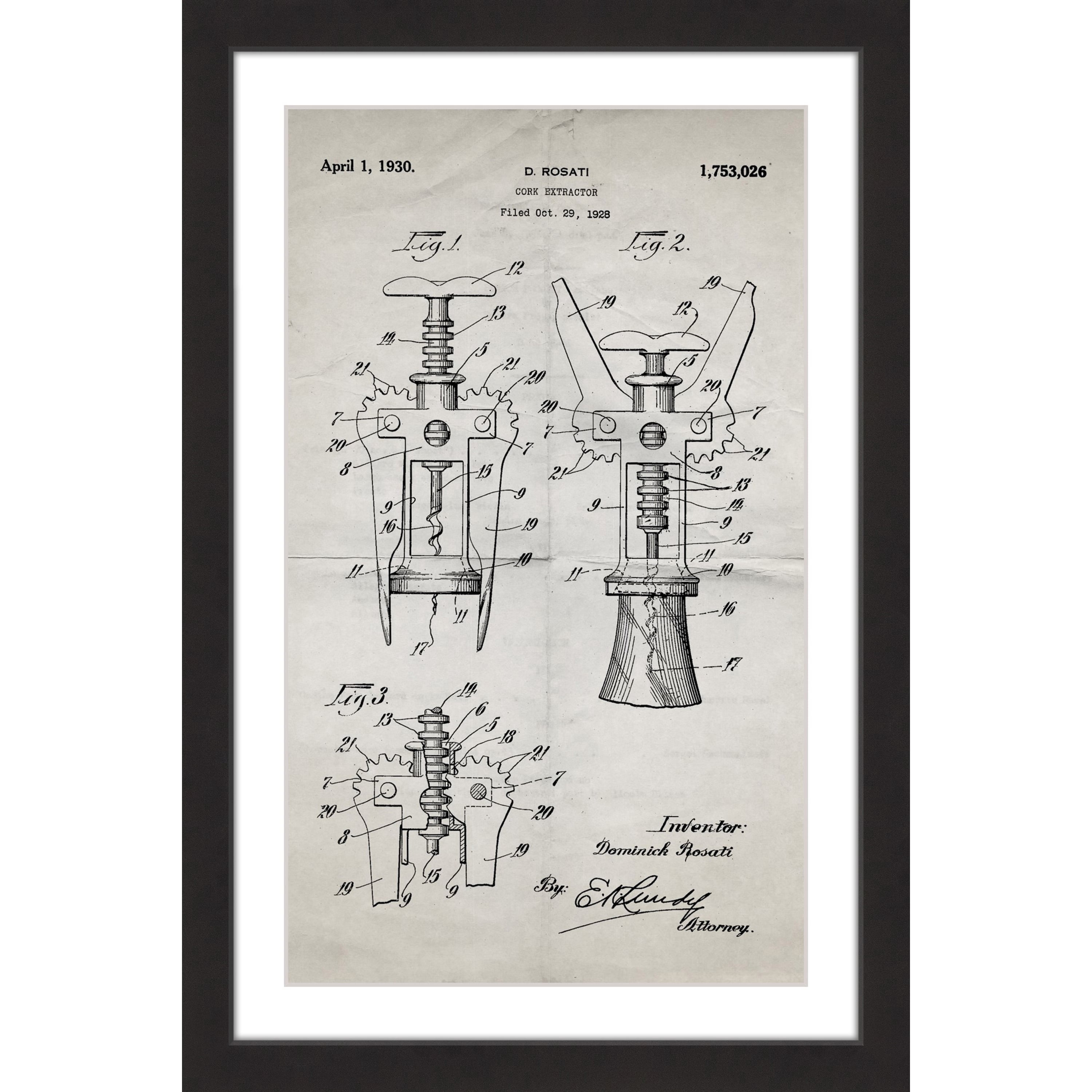 "Cork 1928 Old Paper" Framed Painting Art Print, 30" x 1.5"