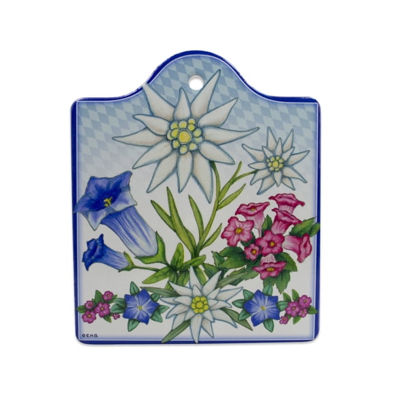 GERM Cork Backed Ceramic Cheeseboard Edelweiss-Trivet