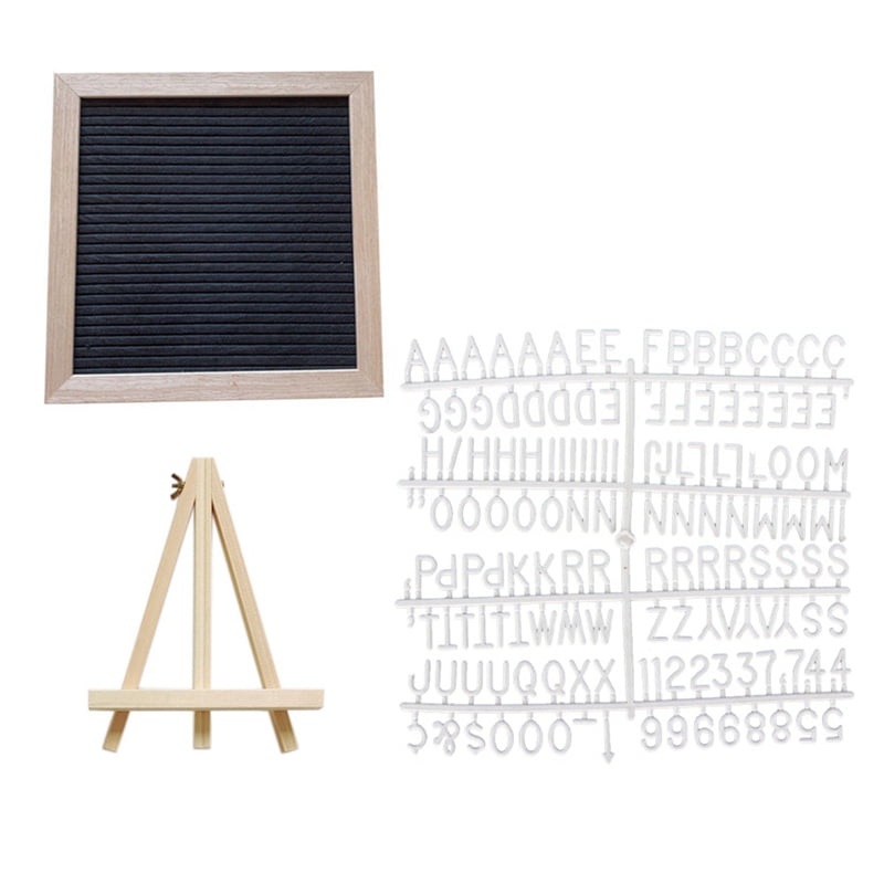 Cork Board 10x10 Inch Wall Decor Felt Letterboard Oak Wood Message