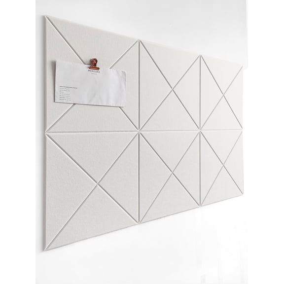 Cork Board 24 x36 Alternative - 6 Pack Felt Wall Tiles with Safe Removable Adhesive Tabs, Cork Boards for Walls for Home Office Pin Board Tack Board Bulletin Board - Warm White