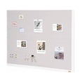 thumbnail image 1 of Cork Board 48x36, White Linen Bulletin Board for Home Office, 1 of 7