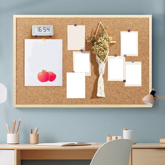 Cork Board Hanging Photo Display for Home or Office - Versatile Wall Decor with DIY Frame Design and Easy Installation Brown