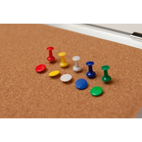 Cork Board Set - Bulletin Corkboard 24 x 24 inch Framed with 10 Thumb Tacks - Wall Hanging Message Memo Pin Tackboard Organizer for Home, Office, Desk and Cubicle (Cork 24x24)