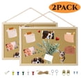 thumbnail image 1 of Cork Board for Wall Bulletin Board Classroom Decor Frame Hanging Pin Letterboard  for Home Kitchen Office 11.81" x 15.74" 2-Pack, 1 of 8