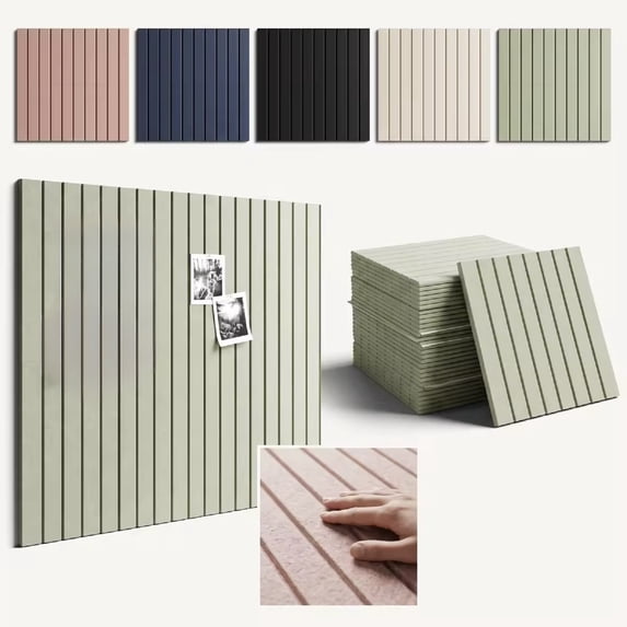 Cork Boards for Walls 11.81"x 11.81"Felt Board Alternative, Felt Wall Tiles Bulletin Board, Large Cork Board for Office Pin Board Tack Board Cork Boards