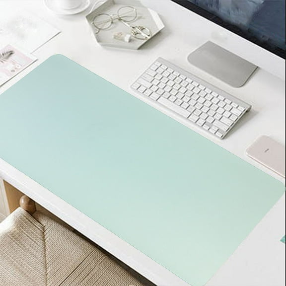 Cork Bottom Mouse Pad with PU Leather Surface, Non-Slip Desk Mat for Computer Gaming Office, Large Extended Mousepad for Keyboard and Mouse, Water-Resistant Desk Pad for Home Office Workstation