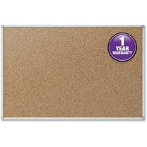 Cork Bulletin Board, 36 X 24, Silver Aluminum Frame | Bundle of 5 Each