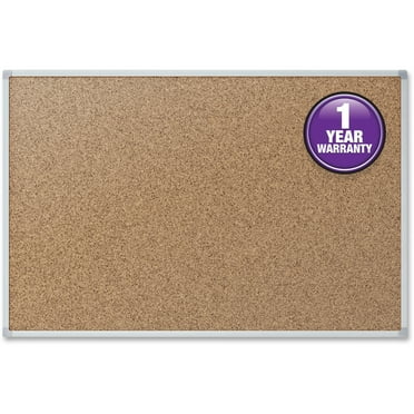 Cork Bulletin Board, 36 X 24, Silver Aluminum Frame | Bundle of 5 Each