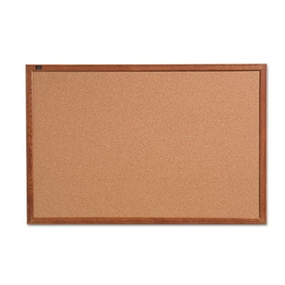 Cork Bulletin Board, 36 x 24, Oak Finish Frame
