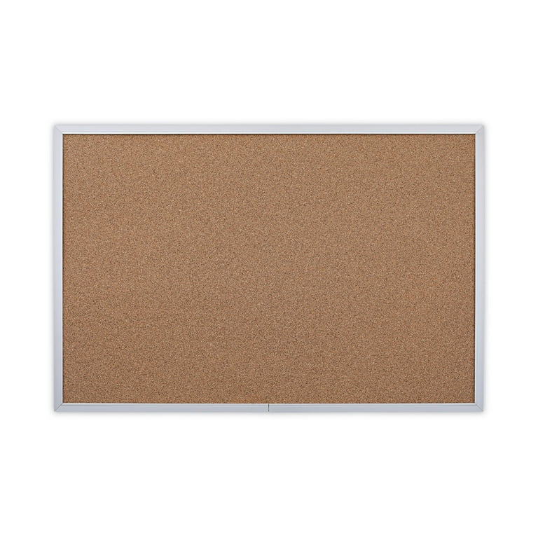 Cork Bulletin Board, 36 x 24, Tan Surface, Aluminum Frame Cork Bulletin Board, 36 x 24, Tan Surface, Aluminum Frame